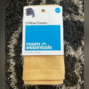 2 Pack Yellow 16x16 Pillow Covers